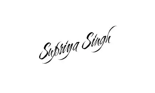 Supriya Singh name signature